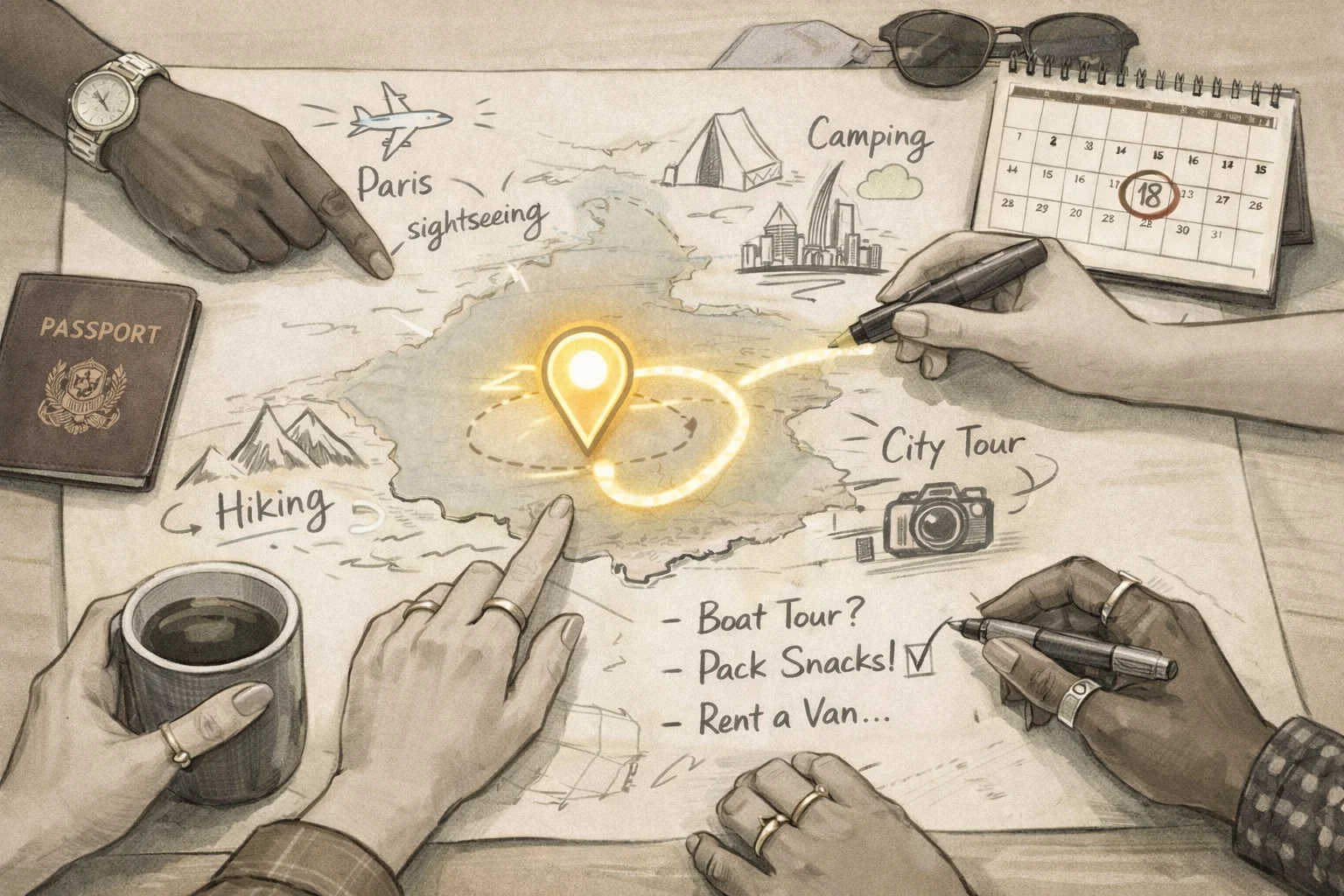 Gatherlight hero image showing the collaborative planning platform